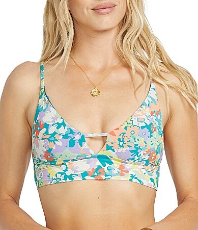 Bella Costa Garden Floral V-Neck Cami Tank Swim Top