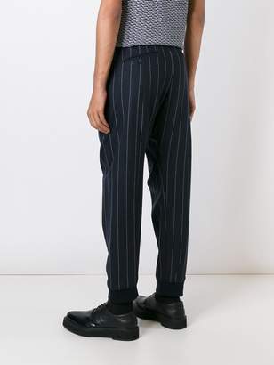 Giorgio Armani pinstripe smart track pants