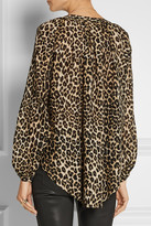 Thumbnail for your product : Tamara Mellon Leopard-print cotton and silk-blend blouse