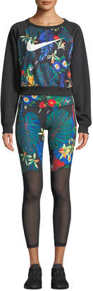 Nike Power Floral-Print 7/8 Performance Tights