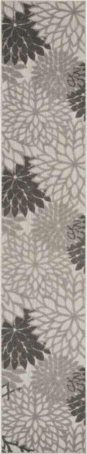 Nourison Home Aloha ALH05 Silver 2' x 6' Runner Rug
