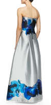 Thumbnail for your product : Sachin + Babi NOIR Astor Strapless Brushstroke Swirl Gown