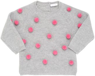 Il Gufo Knitted Merinos Wool Sweater W/ Pompom