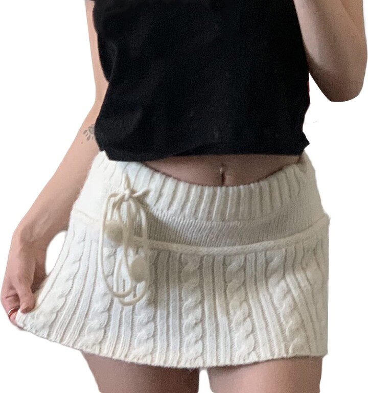 ROAONOCOMO Women Aesthetic Denim Skirts Low Waist Vintage Cargo Mini ...
