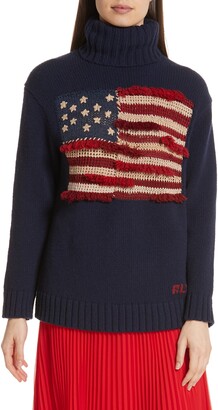 Polo Ralph Lauren Fringe Flag Wool Sweater