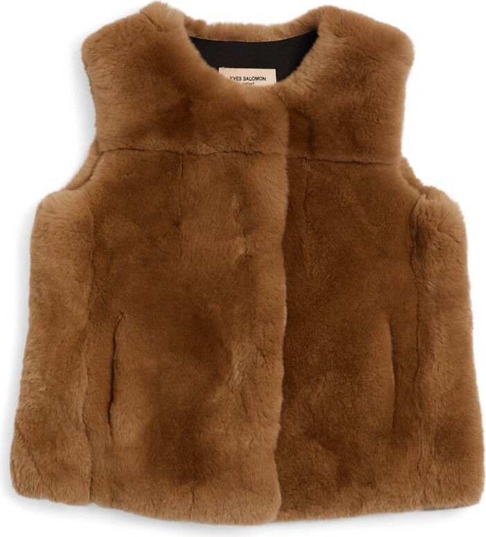 Yves Salomon Enfant Rabbit Fur Gilet (4-14 Years) - ShopStyle Girls'  Outerwear