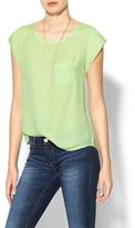 Thumbnail for your product : Joie Rancher Silk Short Sleeve Pocket Top