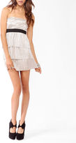 Thumbnail for your product : Forever 21 Tiered Metallic Tube Dress