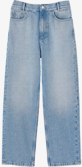 Sandro Womens Bleus Bibi Straight-Leg Low-Rise Jeans 6