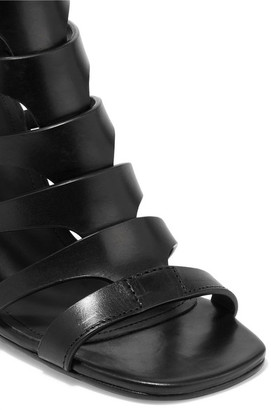 Rick Owens Nautilus Leather Wedge Sandals