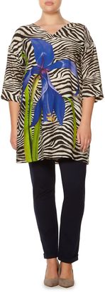 Persona Plus Size Fauna animal graphic print jersey top