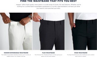Haggar Men's Big & Tall Cool 18 Pro Classic-Fit Expandable Waist Flat Front Stretch Dress Pants