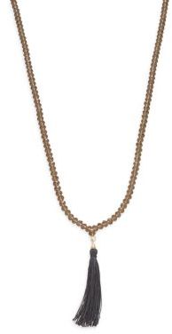 Saks Fifth Avenue Beaded Tassel Necklace