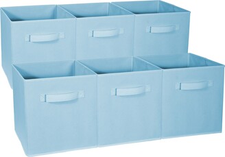 Sorbus Foldable Storage Cube Basket Bin - Set of 6 - Pastel Blue