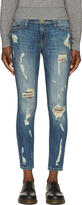 Thumbnail for your product : Current/Elliott Blue Jodie Shredded The Stiletto Jeans