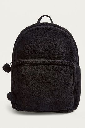 Urban Outfitters Black Shearling Backpack