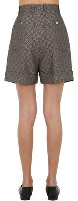 Gucci Gg Supreme Cotton & Wool Blend Shorts