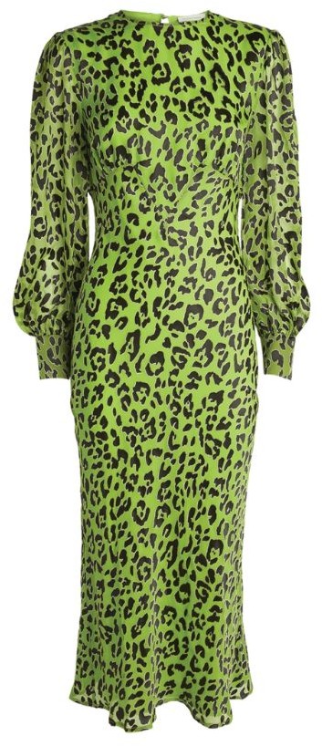 cheetah print midi dress