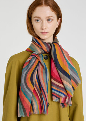 Paul Smith 'Swirl' Silk-Cashmere Scarf - ShopStyle Scarves & Wraps