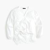 Thumbnail for your product : J.Crew Tall wrap top in stretch cotton poplin