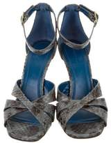 Thumbnail for your product : Celine Python Ankle Strap Sandals