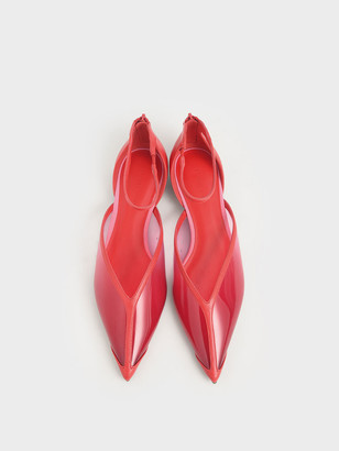 Charles & Keith See-Through Effect Flat Pumps
