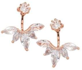 Cezanne Rose Goldtone Crystal Earrings