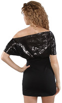 Thumbnail for your product : Caprice Venni Onyx High Waisted Off Shoulder Dress