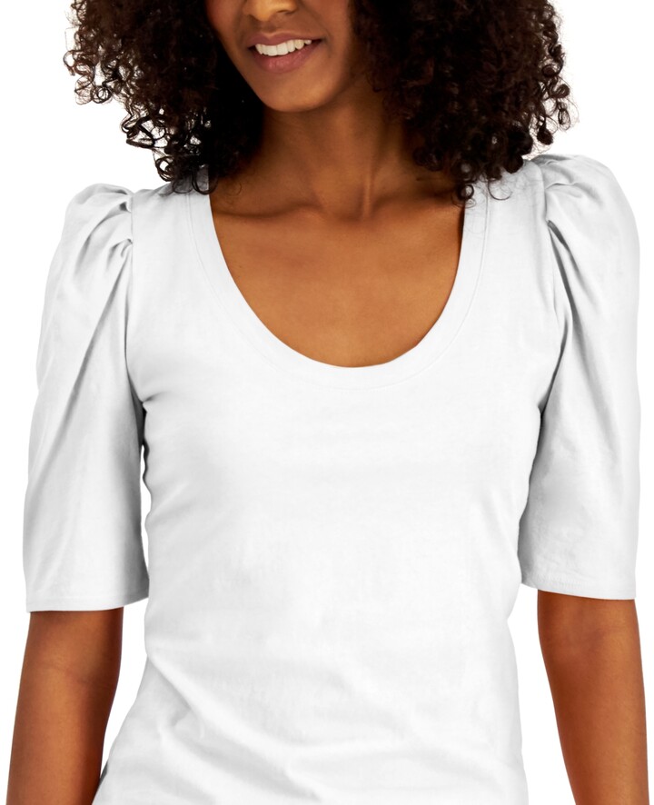 INC International Concepts Core Topper Shirt White Large 