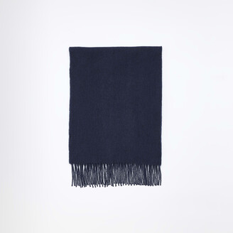 River Island Mens Navy Premium Knitted Scarf