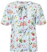 Thumbnail for your product : Carolina Herrera tied neckline printed top