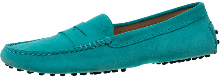 mint green loafers