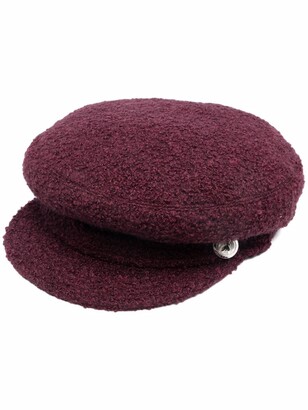 Patrizia Pepe Faux-Shearling Baker Boy Hat