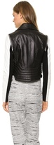 Thumbnail for your product : Yigal Azrouel Cut25 by Leather Jacket with Zip Off Sleeves