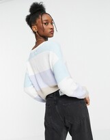 Thumbnail for your product : Hollister balloon sleeve jumper in multi/stripe