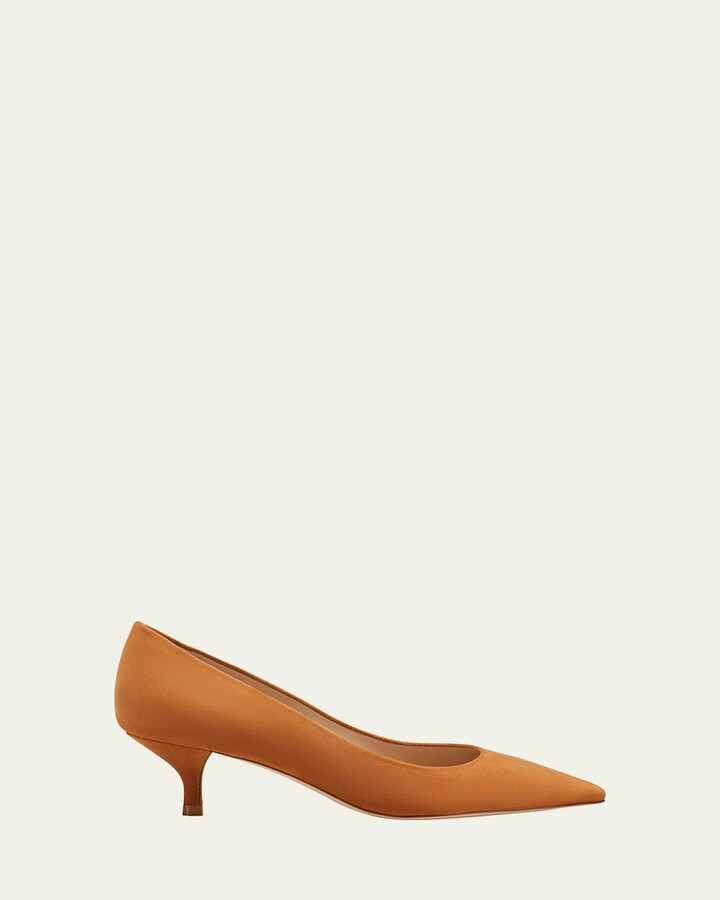 Stuart Weitzman Stuart Suede Kitten Pumps