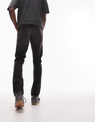Topman skinny jeans in washed black