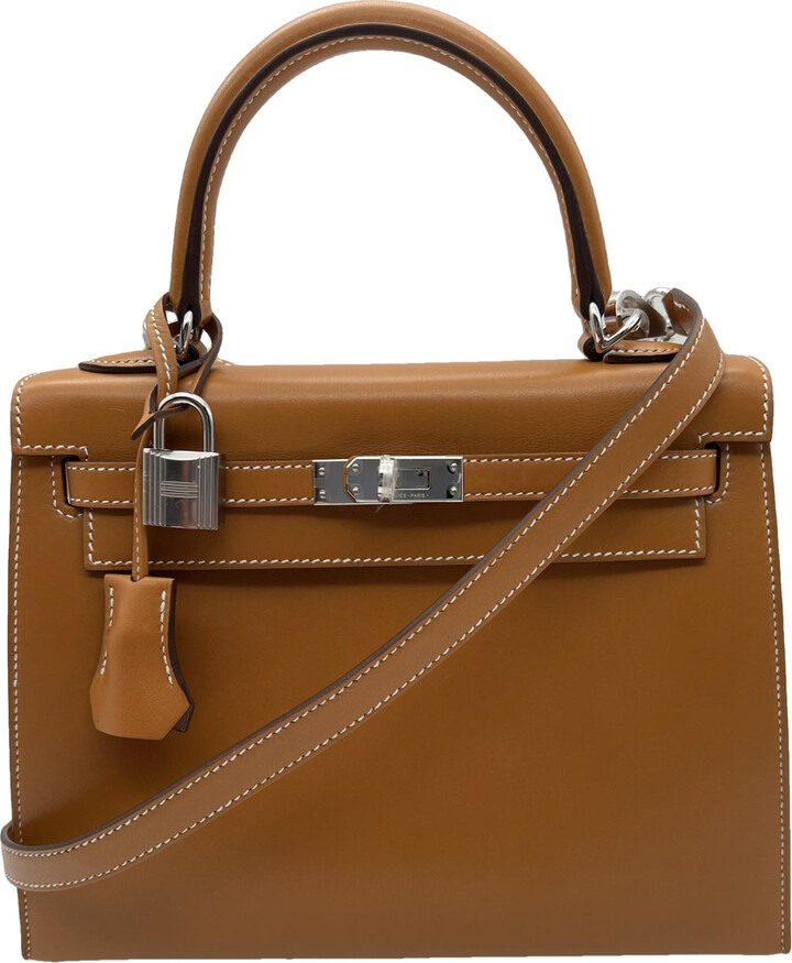 Hermes Kelly 25 leather crossbody bag - ShopStyle