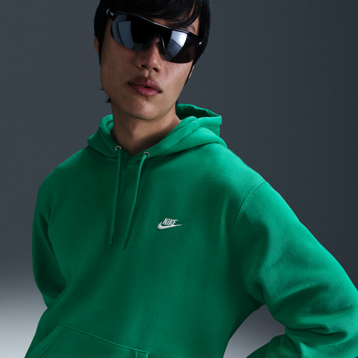 Nike Men's Club Pullover Fleece Hoodie in Green | FN3859-324