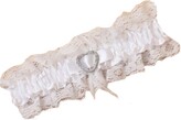 Thumbnail for your product : La Peach Fashions Elegant Bridal Satin Ribbon and Lace Garters with Diamante Heart Pearl Bead Ribbon Bow Garter Wedding Hen Party Garters (Skybluewt)
