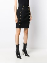 Thumbnail for your product : Balmain Button-Embellished Pencil Skirt