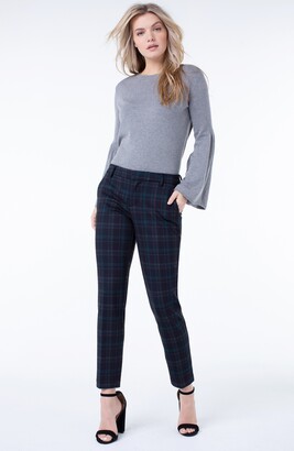 Liverpool Kelsey Plaid Knit Trousers