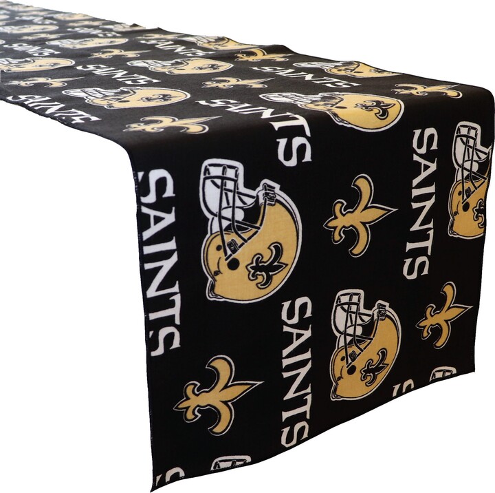 New Orleans Saints 100% Cotton Table Runner/Home Dining Décor Sports Events Holidays & Parties Tailgate Football Fans
