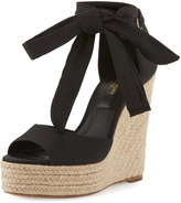 Thumbnail for your product : Michael Kors Embry Ankle-Wrap Wedge Sandal, Black