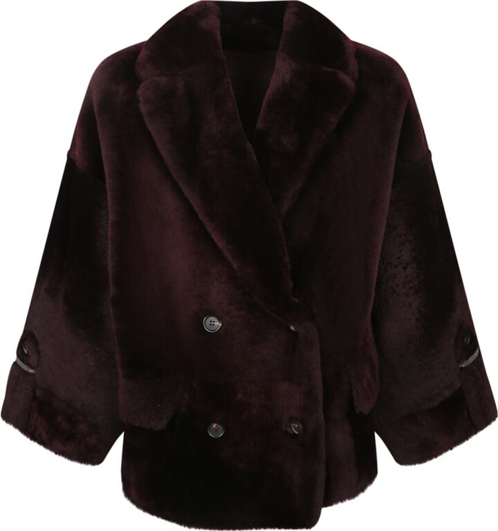 Red Faux Fur Coat ShopStyle