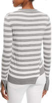 Thumbnail for your product : Michael Kors Collection Crewneck Long-Sleeve Striped Sweater with Step-Hem