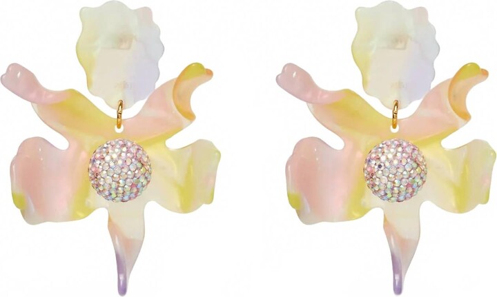 Lele Sadoughi Women's Crystal Lily Earrings In Apricot Ombre