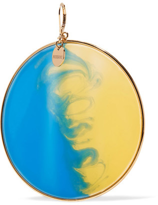 Missoni Gold-tone Enamel Earrings - Blue