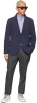 Thumbnail for your product : Brunello Cucinelli Blue & White Basic Fit Shirt