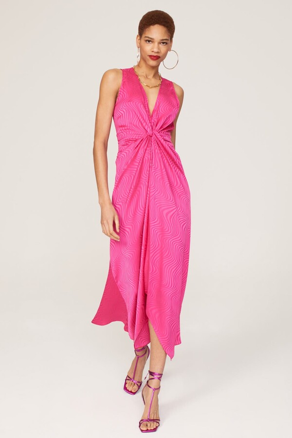 Ronny Kobo x RTR Pink Satin Dress Pink